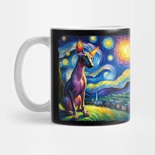 Starry xoloitzcuintli Dog Portrait - Pet Portrait Mug